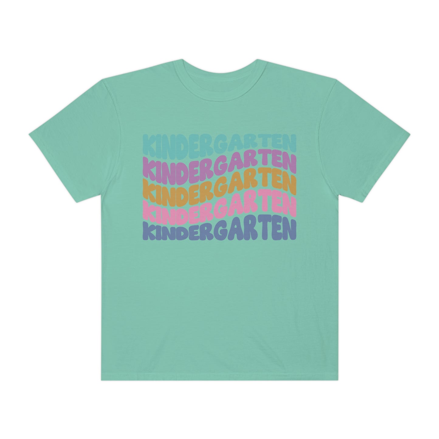 *Personalized KINDERGARTEN Grade Wavy Tee *8 Colors (S-4X)