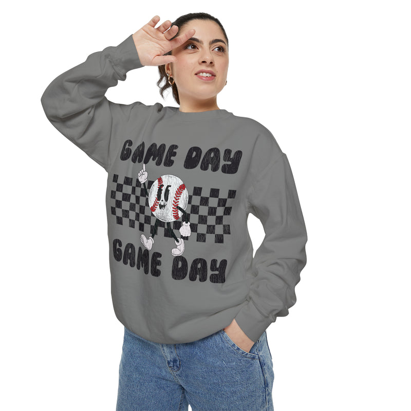 *Game Day Baseball Mascot Comfort Colors Sweatshirt (S-2X)
