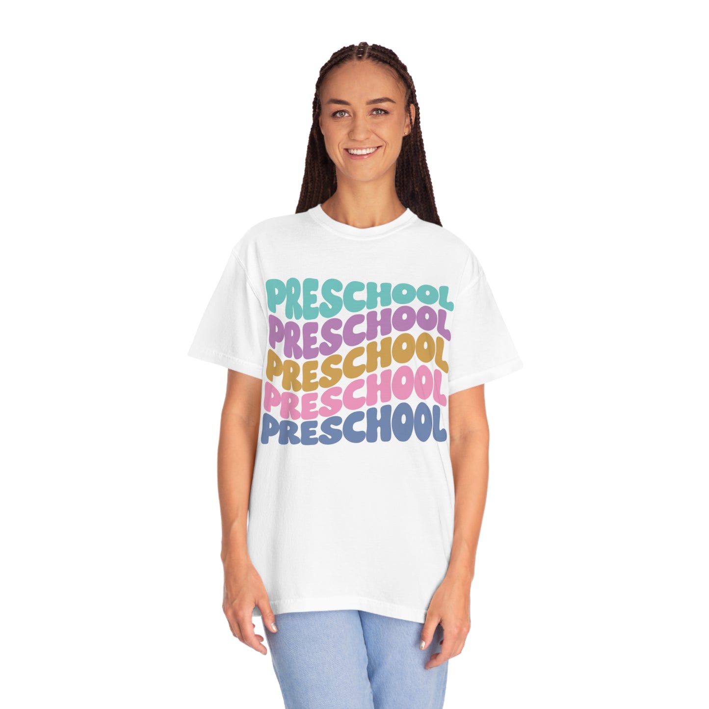 *Personalized PRESCHOOL Grade Wavy Tee *8 Colors (S-4X)