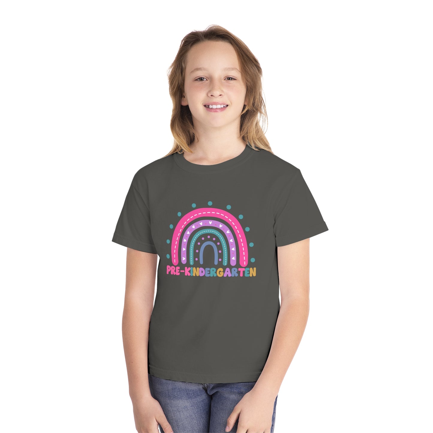 *Youth PRE-K Grade Rainbow Tee *8 Colors (XS-XL)