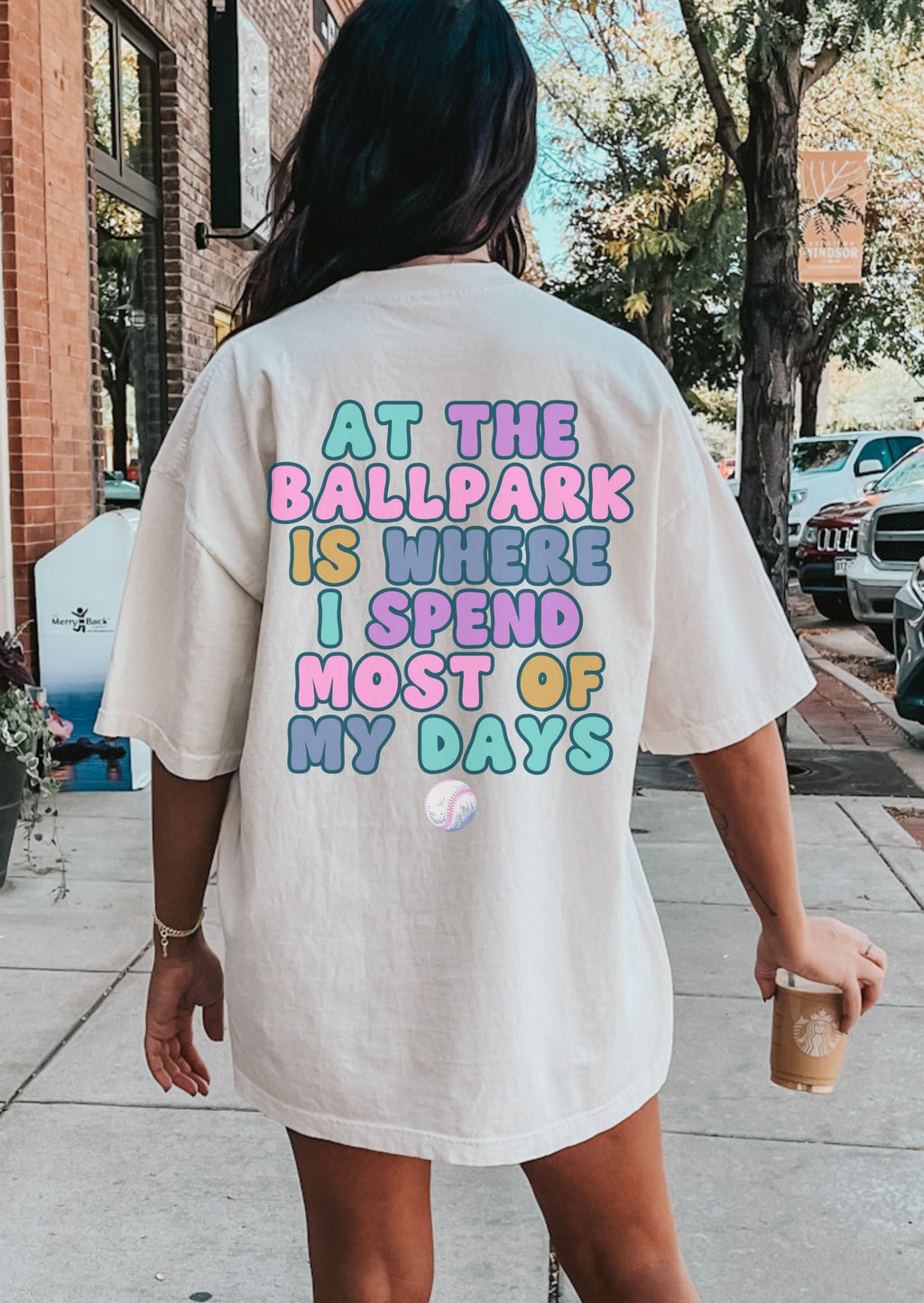 *At the Ballpark Back Print Tee *9 Colors (S-4X)