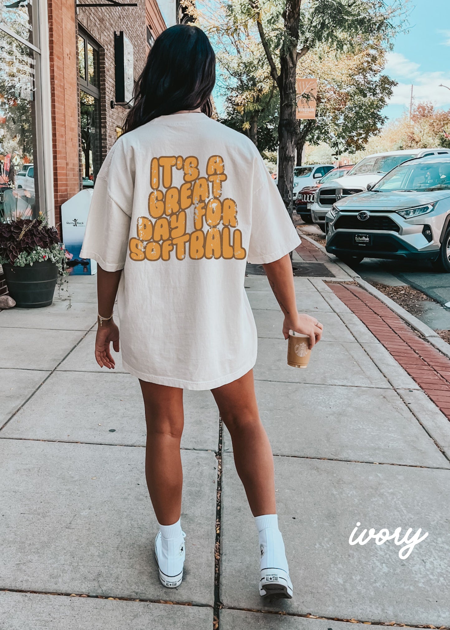 *PERSONALIZED Great Day for SOFTBALL Back Print Tee *9 Colors (S-4X)