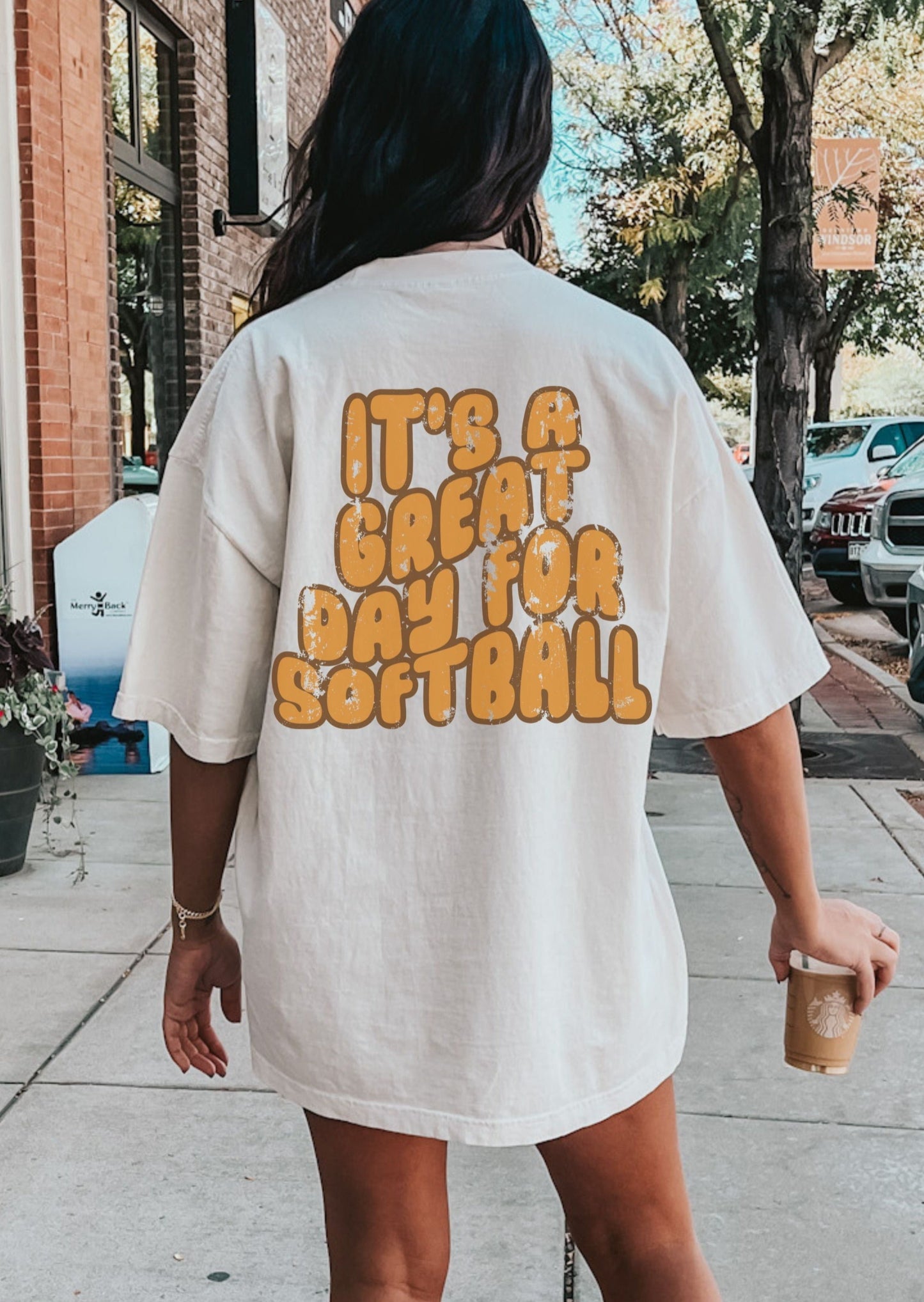 *PERSONALIZED Great Day for SOFTBALL Back Print Tee *9 Colors (S-4X)