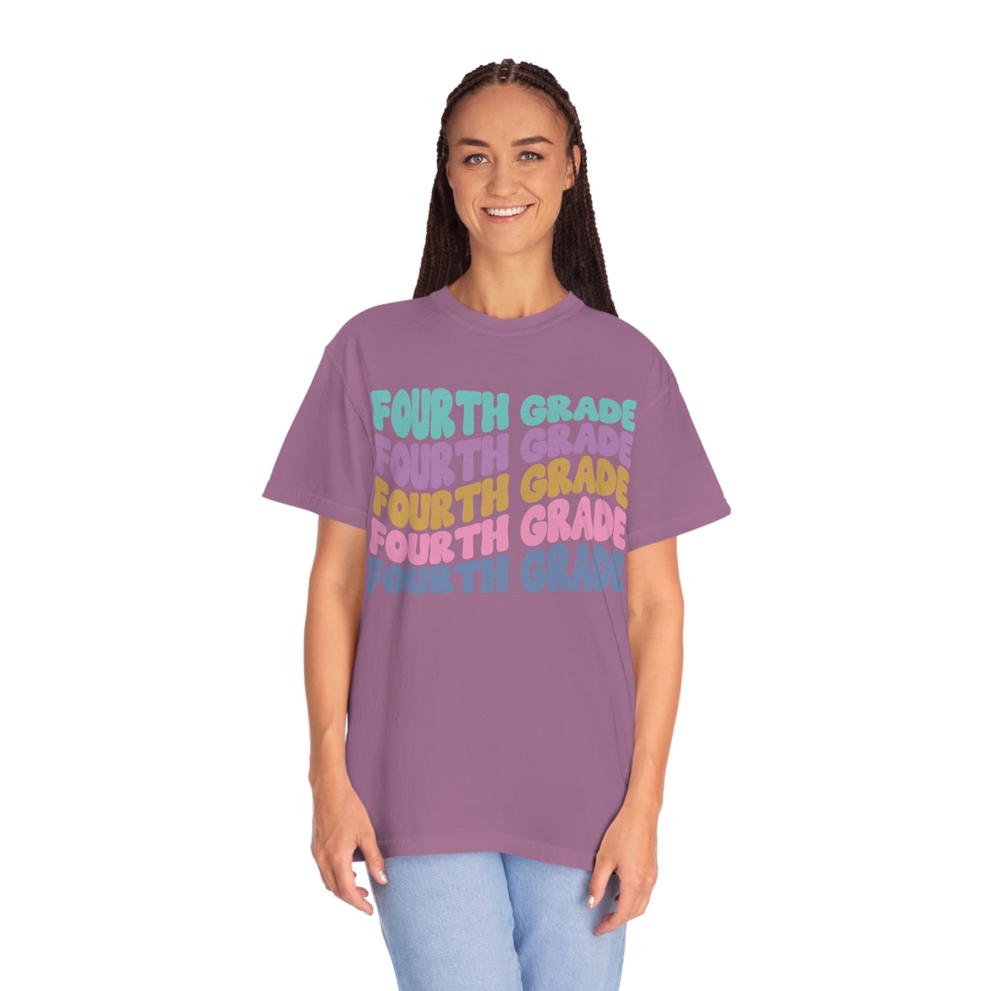 *Personalized FOURTH Grade Wavy Tee *8 Colors (S-4X)