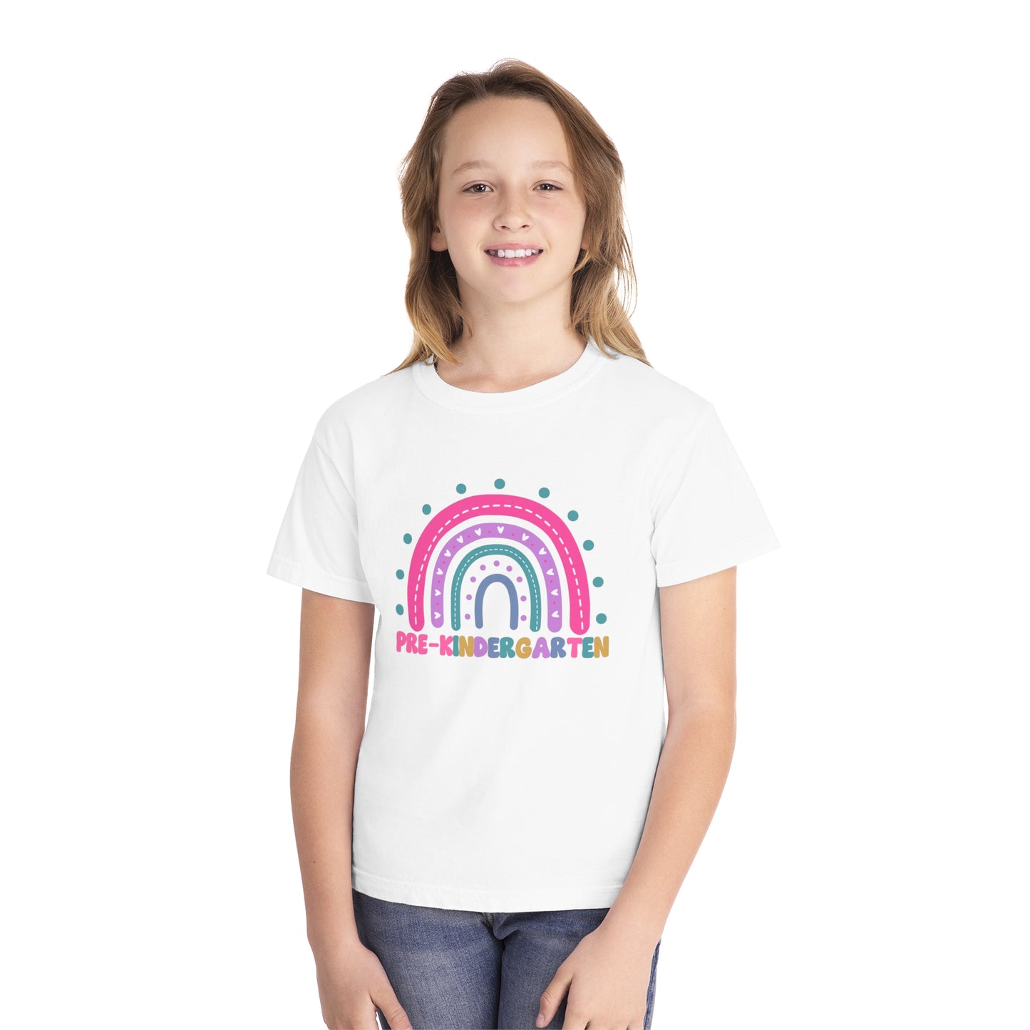 *Youth PRE-K Grade Rainbow Tee *8 Colors (XS-XL)