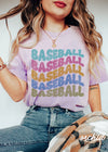 *Youth Baseball Wavy Tee *5 Colors (XS-XL)