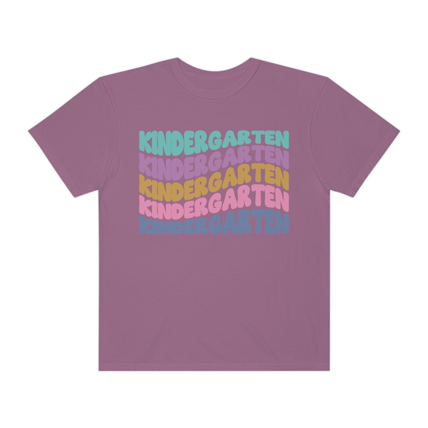 *Personalized KINDERGARTEN Grade Wavy Tee *8 Colors (S-4X)