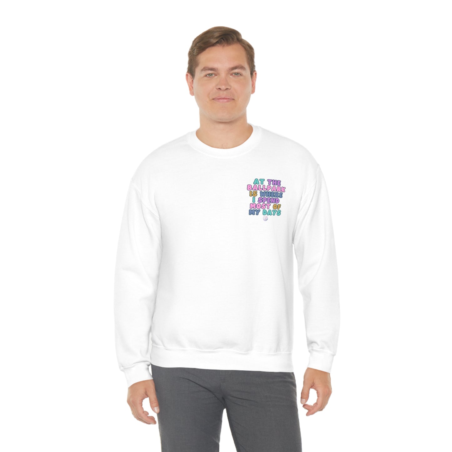 *At the Ballpark Sweatshirt Back Print *5 Colors (S-5X)