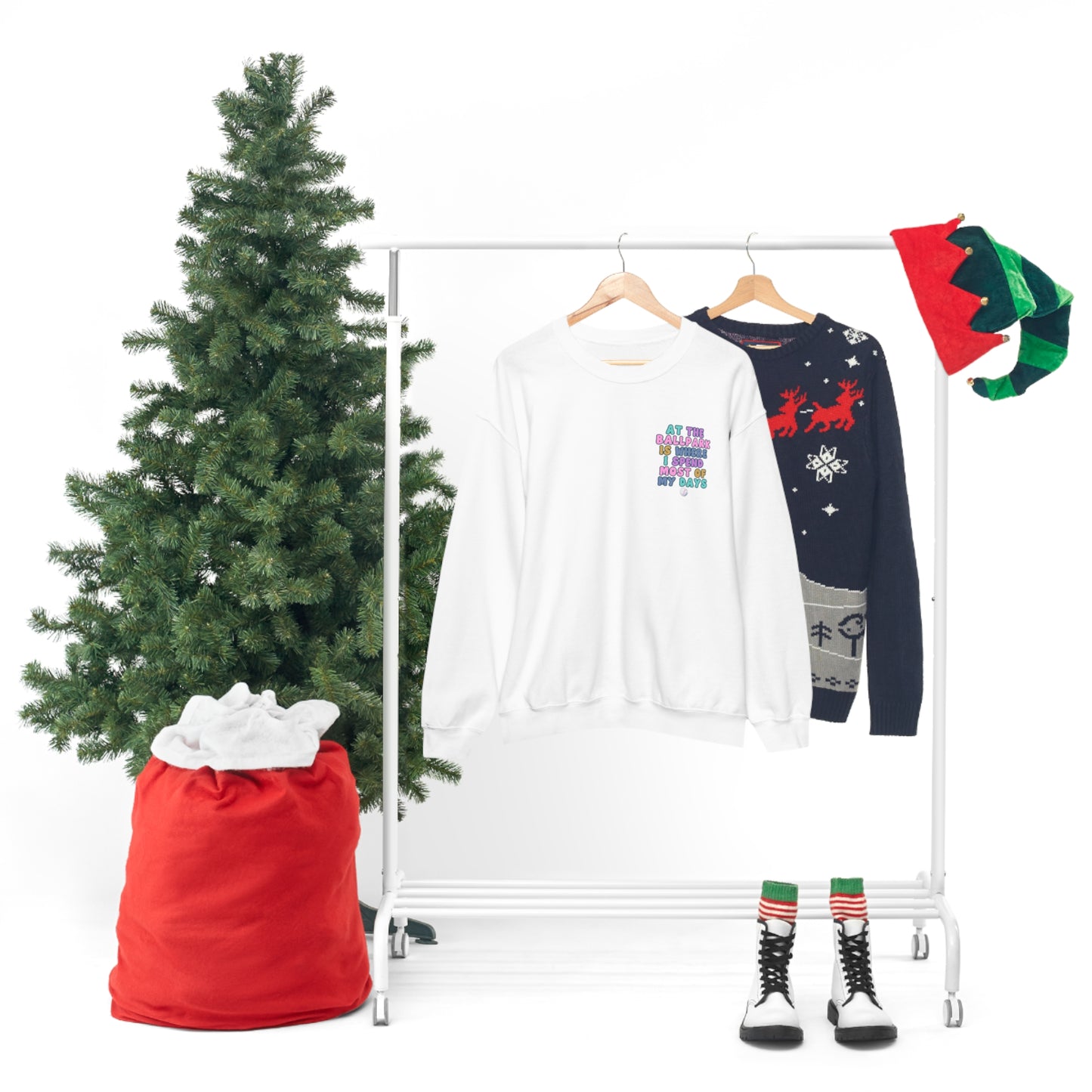 *At the Ballpark Sweatshirt Back Print *5 Colors (S-5X)