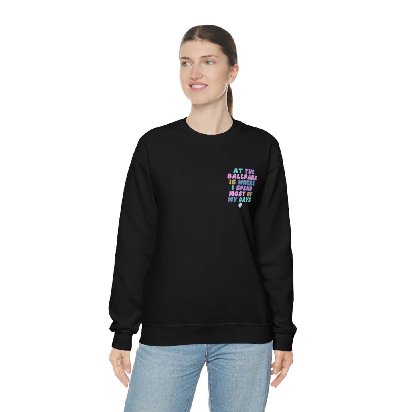 *At the Ballpark Sweatshirt Back Print *5 Colors (S-5X)