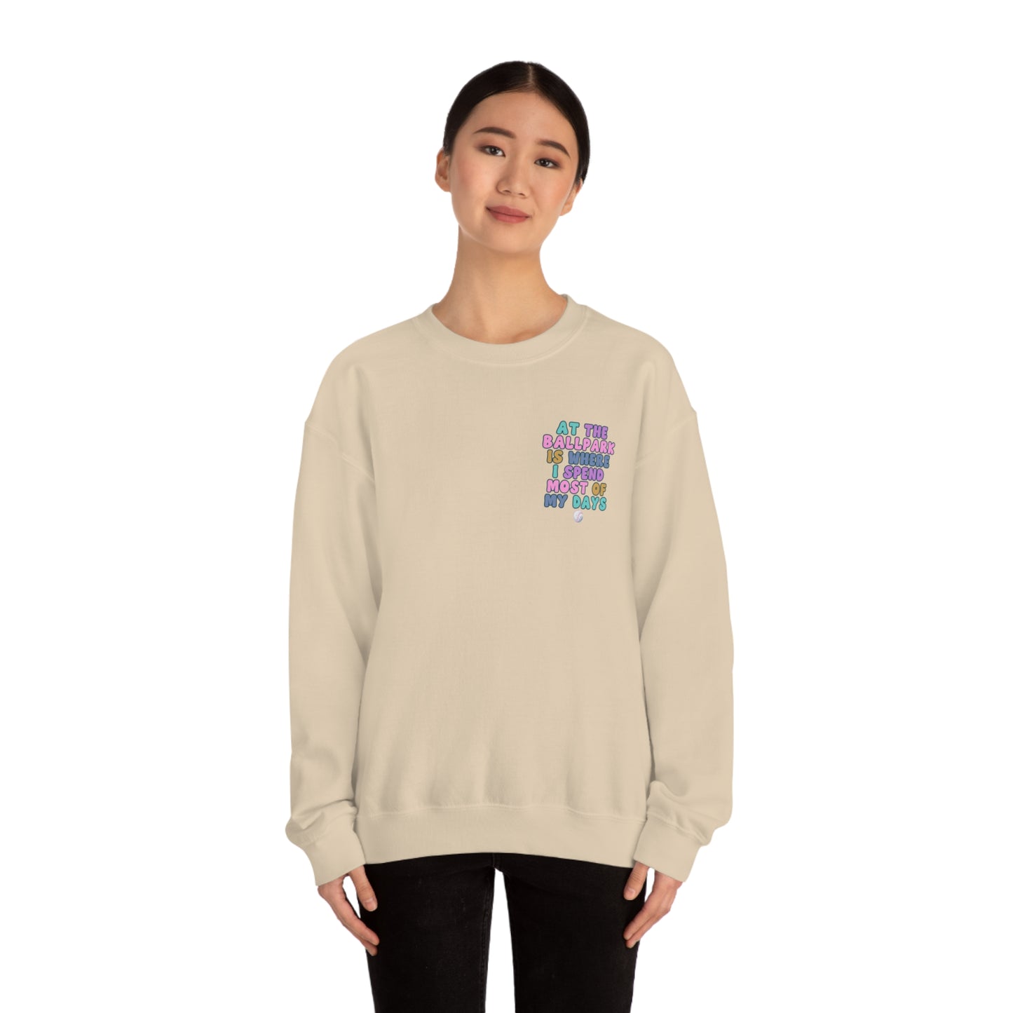 *At the Ballpark Sweatshirt Back Print *5 Colors (S-5X)