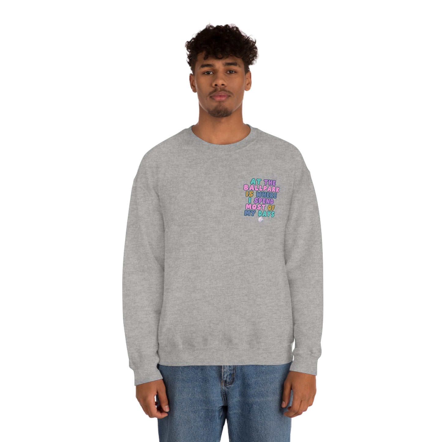 *At the Ballpark Sweatshirt Back Print *5 Colors (S-5X)