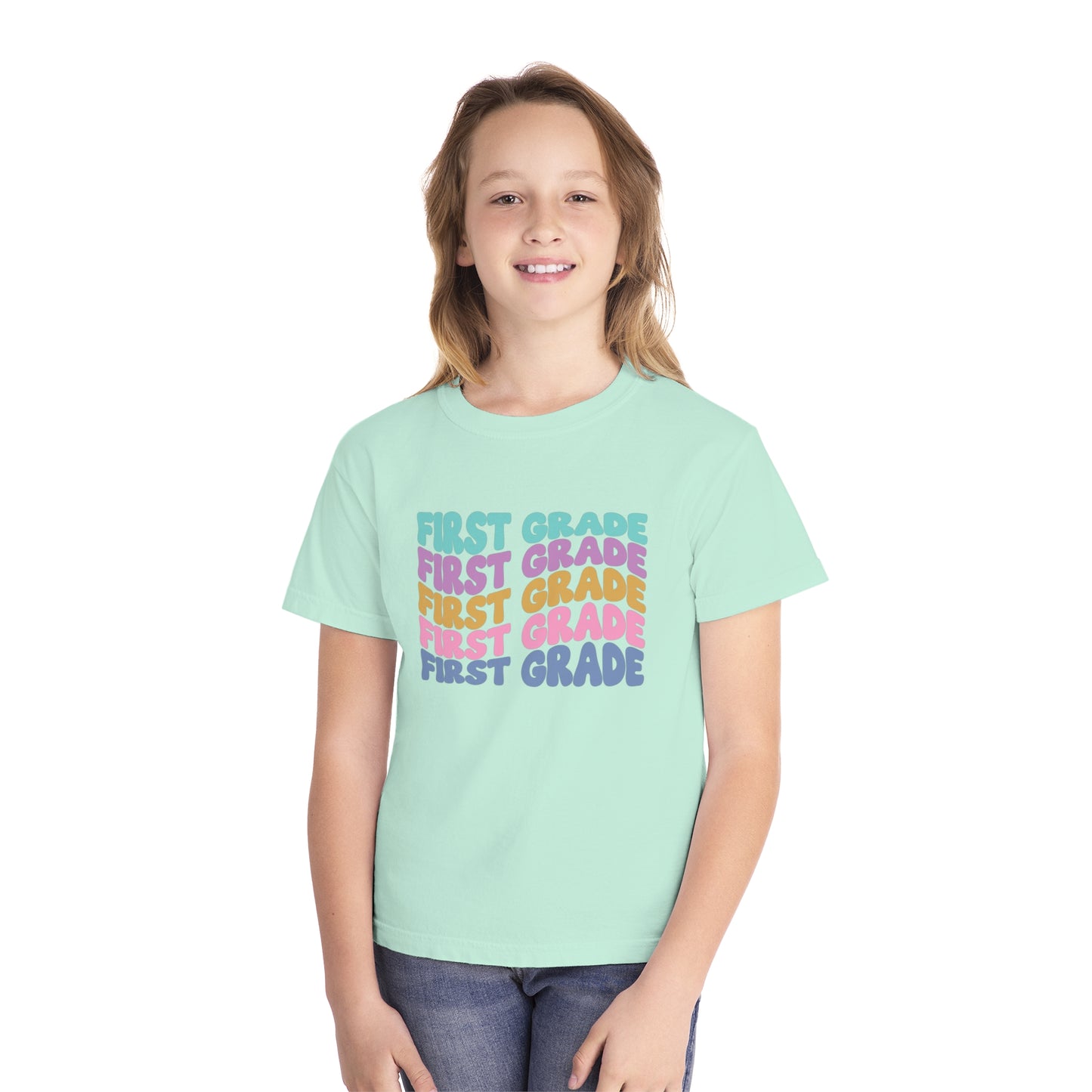 *Youth FIRST Grade Wavy Tee *7 Colors (XS-XL)