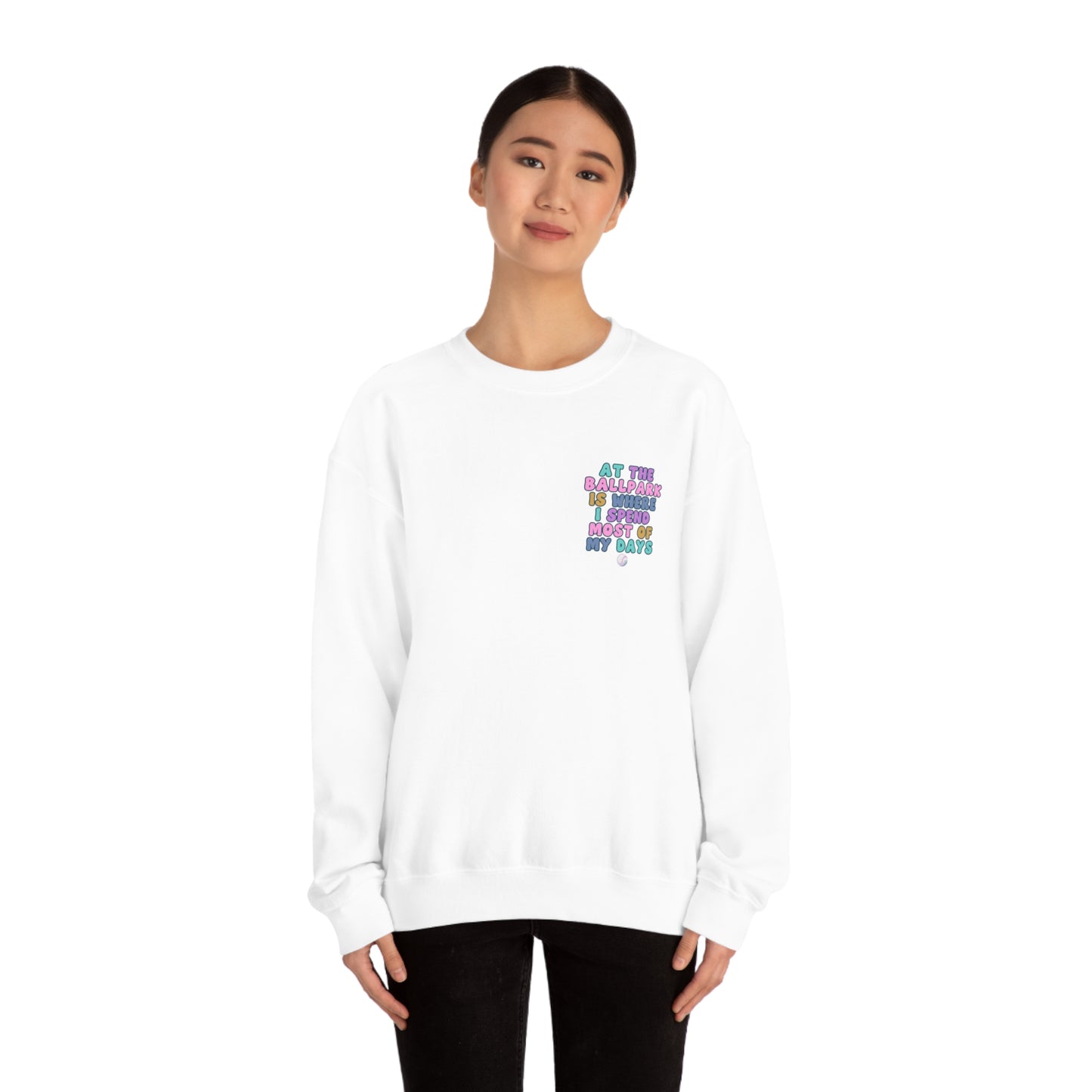 *At the Ballpark Sweatshirt Back Print *5 Colors (S-5X)
