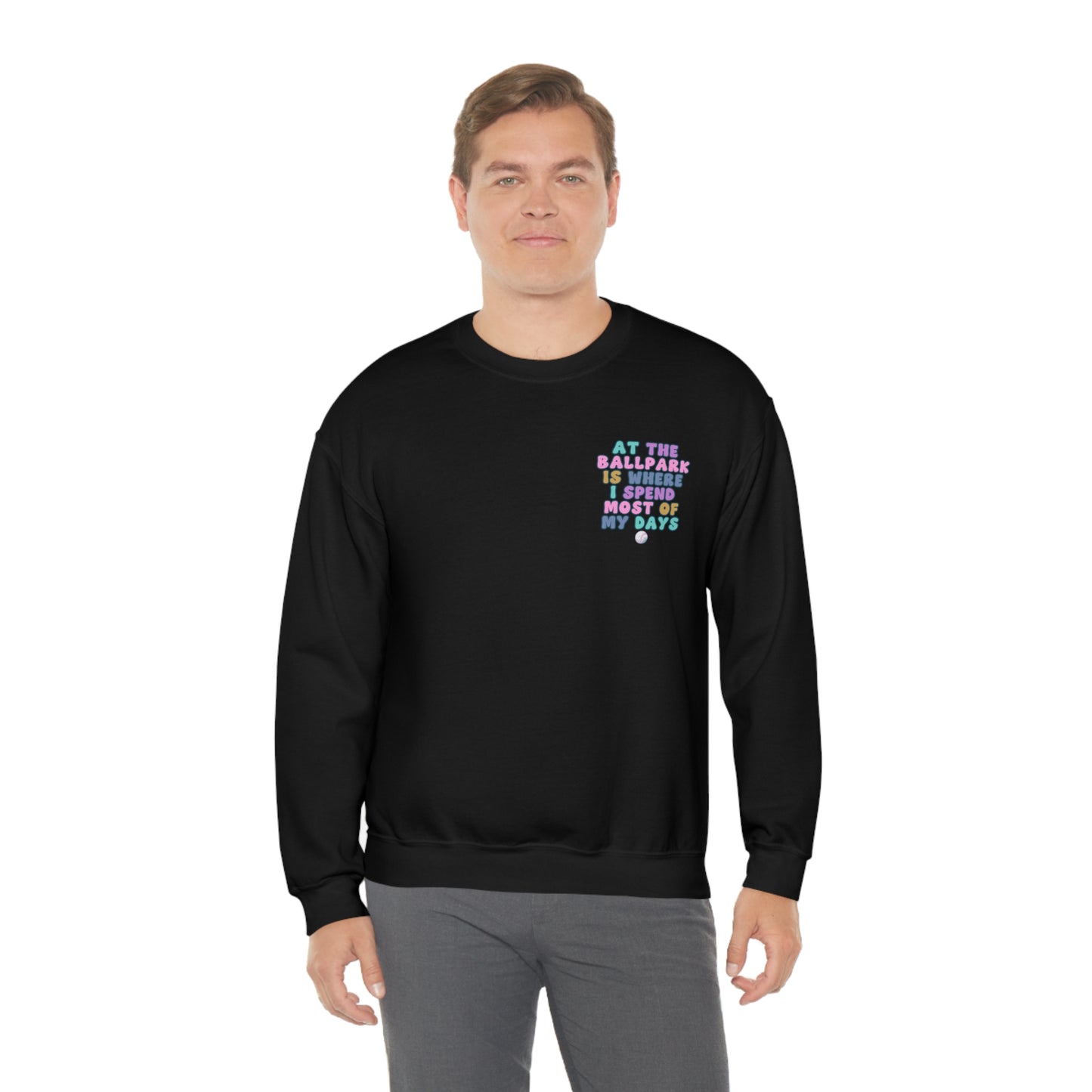 *At the Ballpark Sweatshirt Back Print *5 Colors (S-5X)