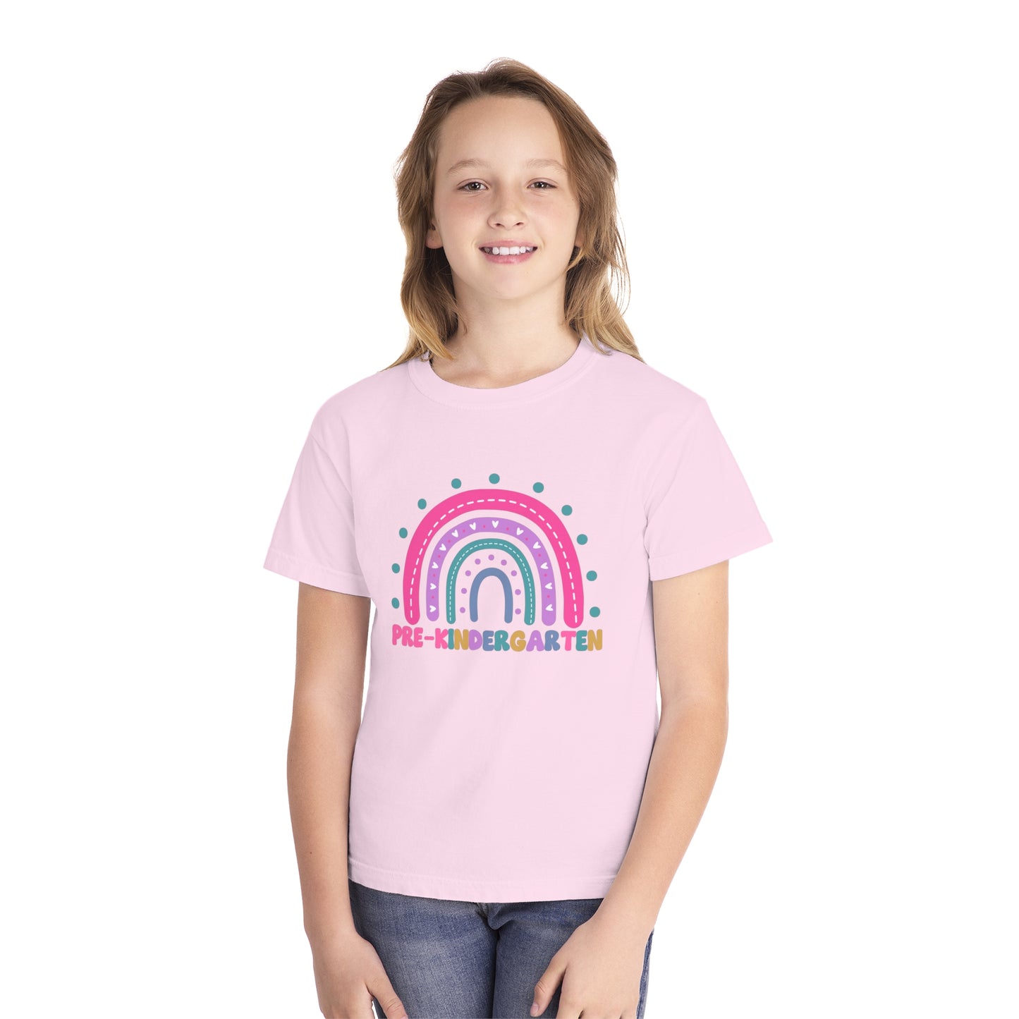 *Youth PRE-K Grade Rainbow Tee *8 Colors (XS-XL)