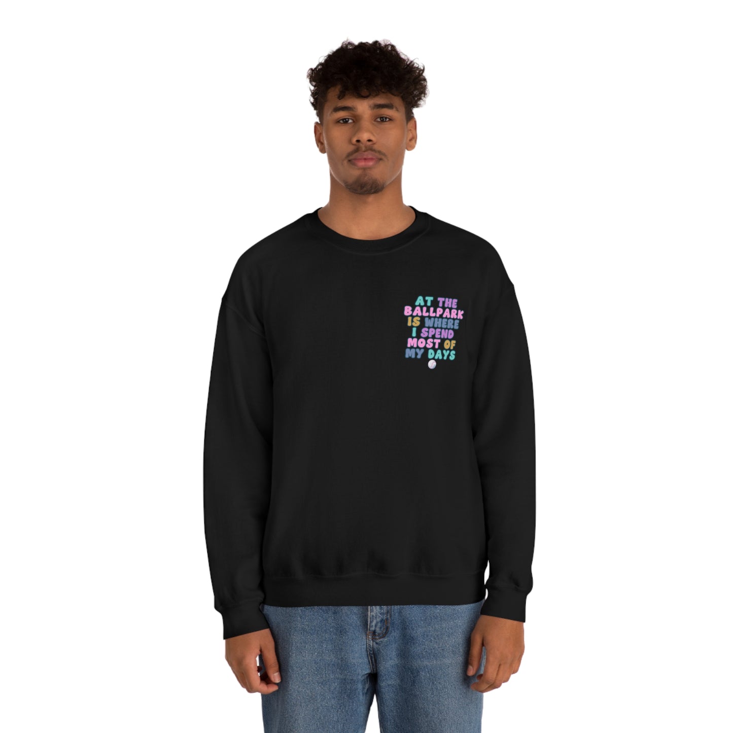 *At the Ballpark Sweatshirt Back Print *5 Colors (S-5X)