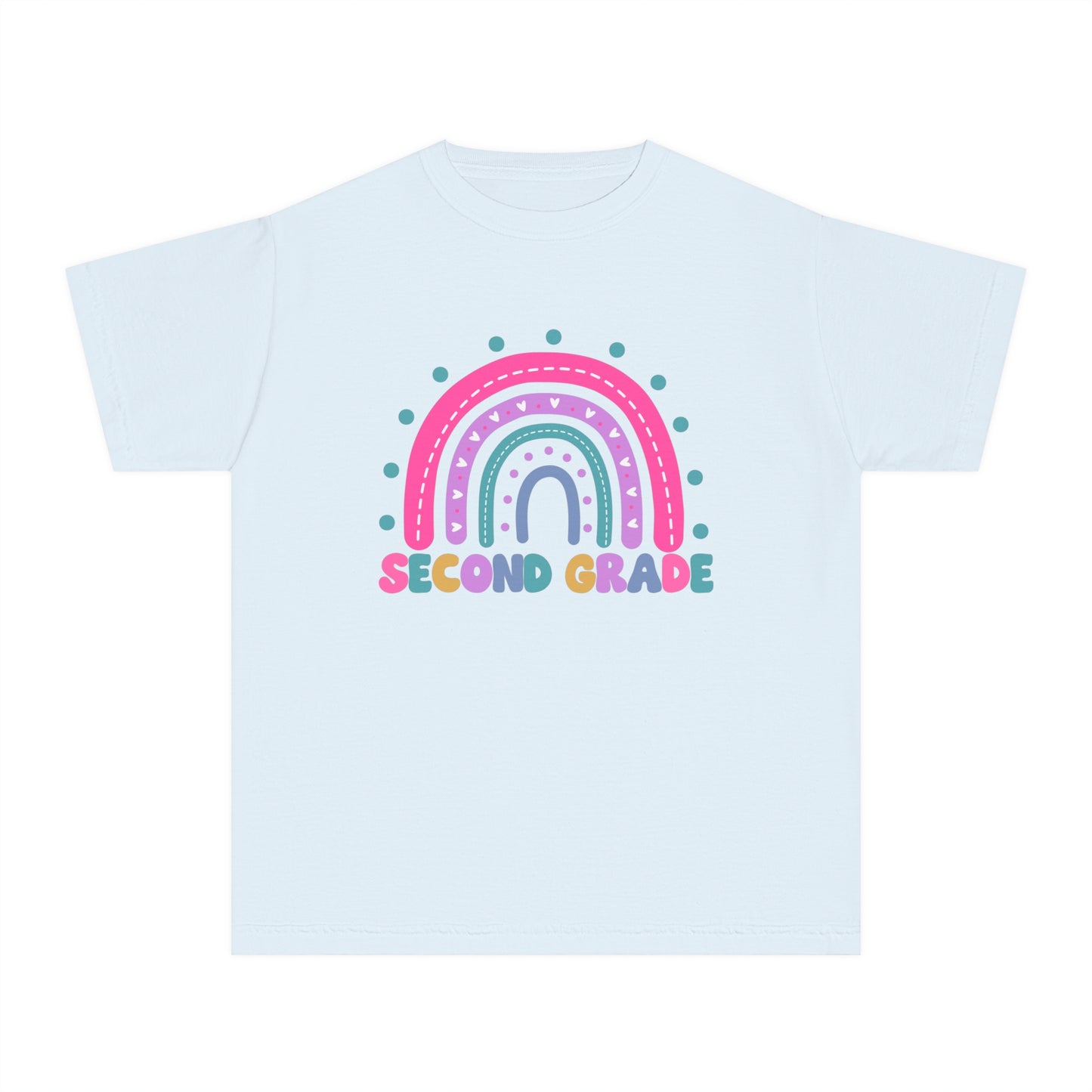 *Youth SECOND Grade Rainbow Tee *8 Colors (XS-XL)