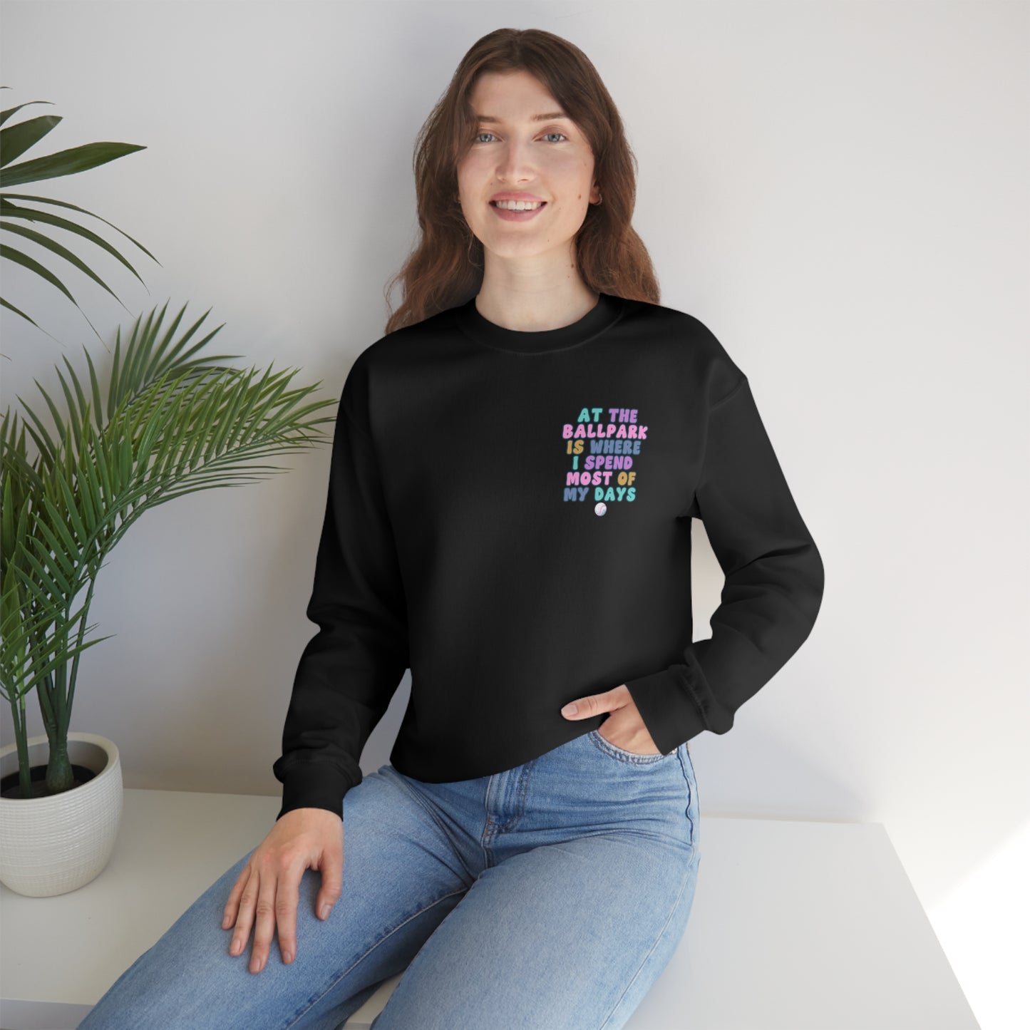 *At the Ballpark Sweatshirt Back Print *5 Colors (S-5X)