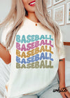 *Baseball Wavy Tee *10 Colors (S-4X)