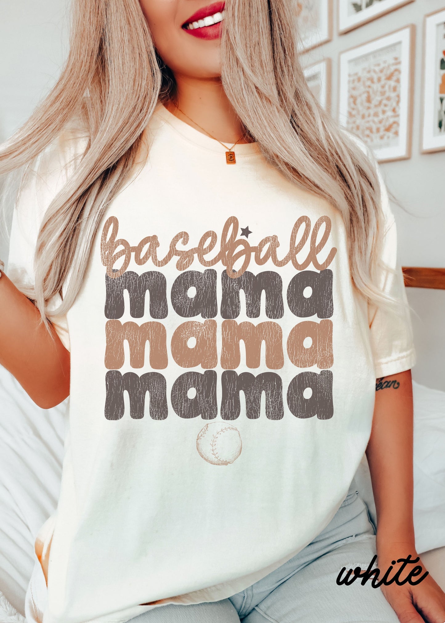*Baseball Mama Two Toned Tee *3 Colors (S-4X)