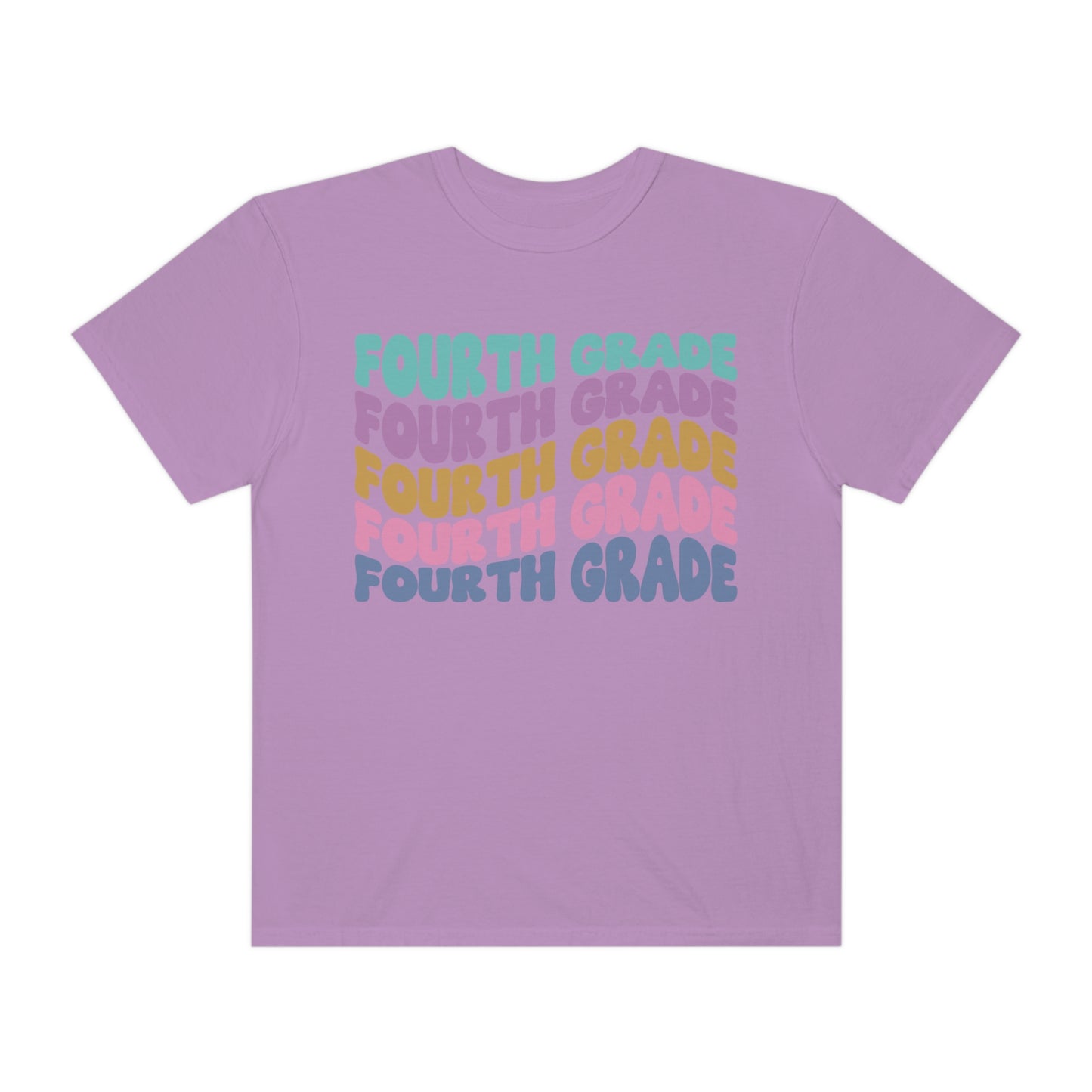 *Personalized FOURTH Grade Wavy Tee *8 Colors (S-4X)