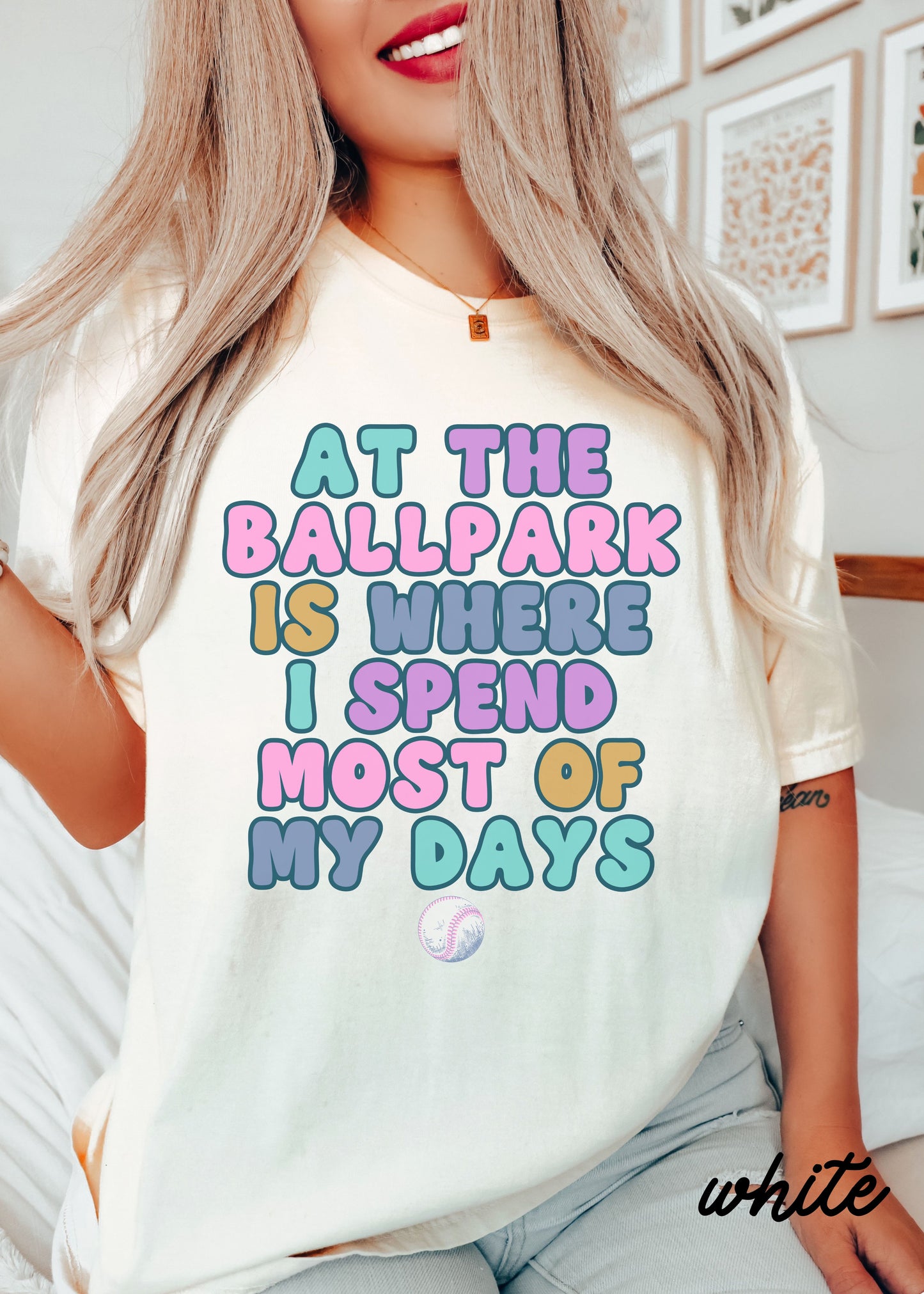 *At the Ballpark Tee *11 Colors (S-4X)