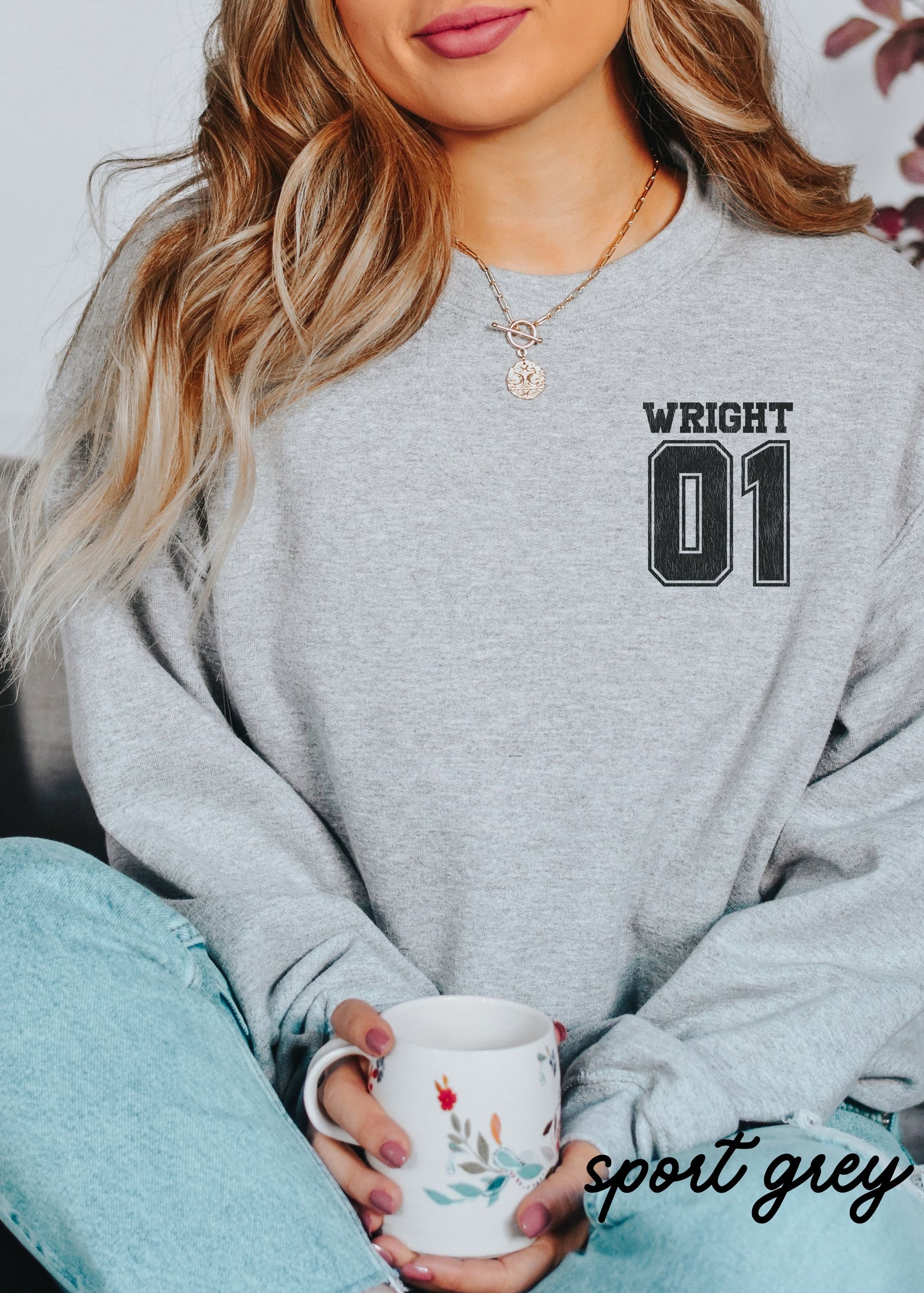 *PERSONALIZED Name and Number Sweatshirt *7 Colors (S-5X)