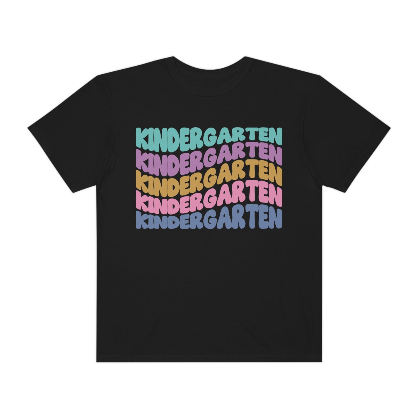 *Personalized KINDERGARTEN Grade Wavy Tee *8 Colors (S-4X)