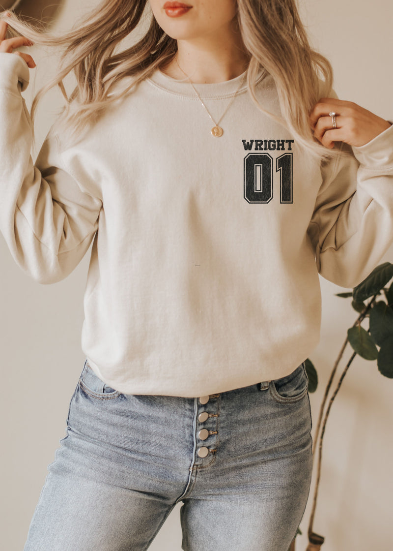 *PERSONALIZED Name and Number Sweatshirt *7 Colors (S-5X)