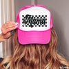 Checkered Mama Trucker Hat *5 COLORS