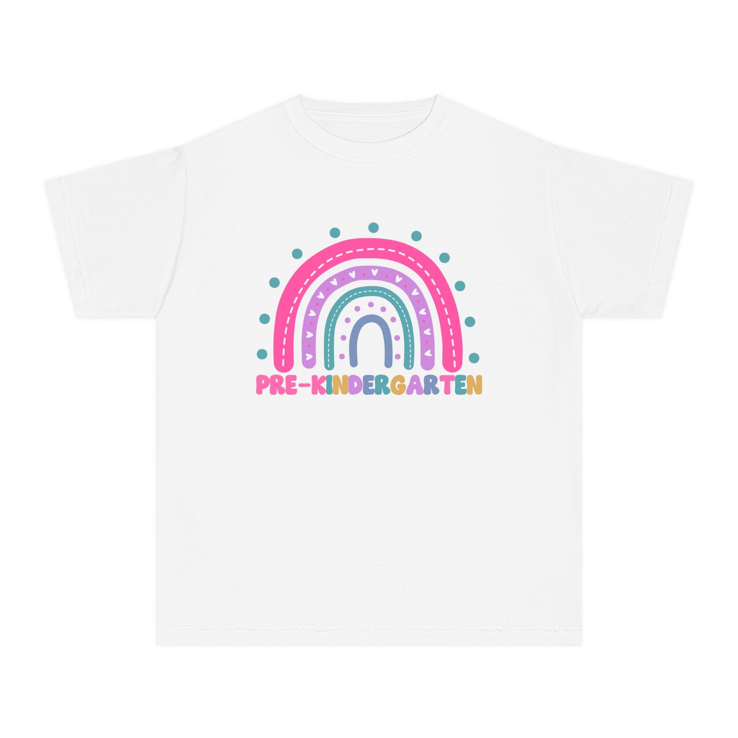 *Youth PRE-K Grade Rainbow Tee *8 Colors (XS-XL)