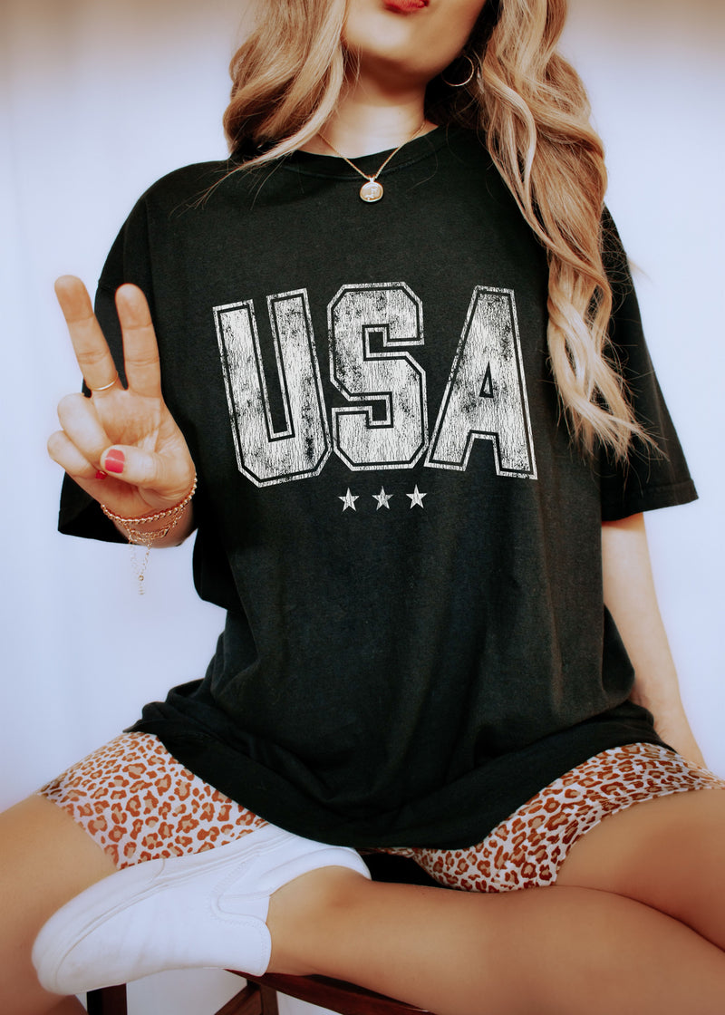 *Youth USA Star Tee *5 Colors (XS-XL)