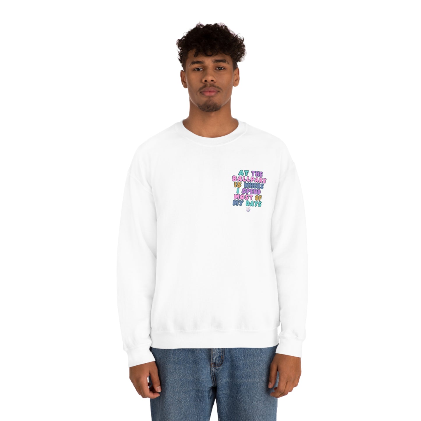 *At the Ballpark Sweatshirt Back Print *5 Colors (S-5X)