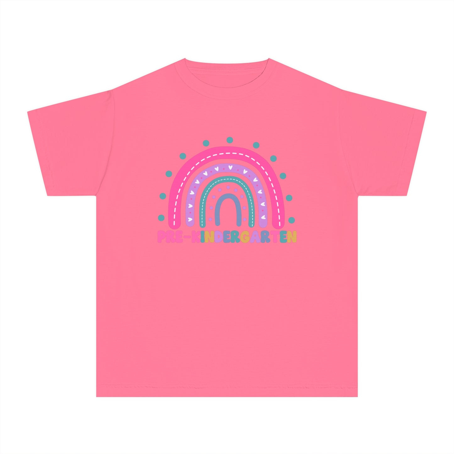 *Youth PRE-K Grade Rainbow Tee *8 Colors (XS-XL)