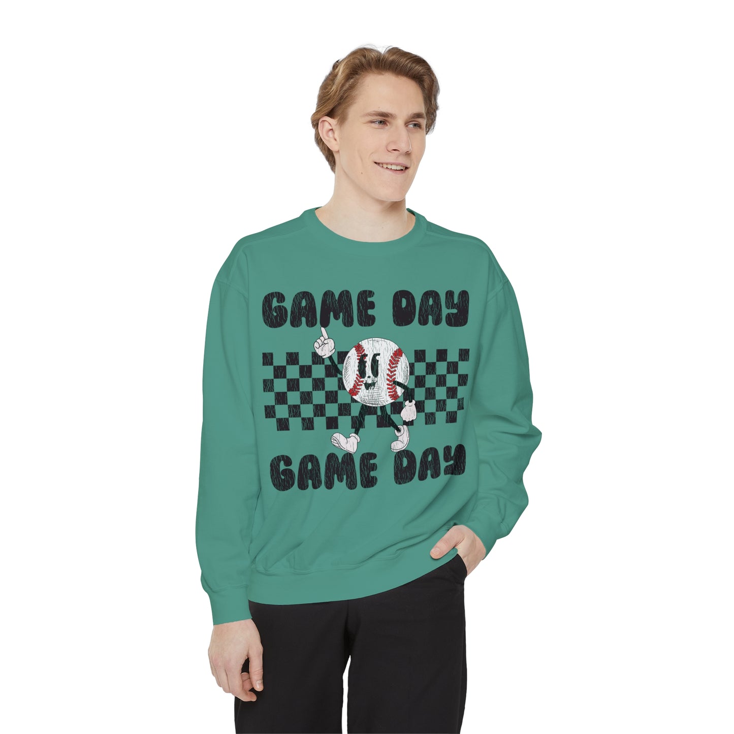 *Game Day Baseball Mascot Comfort Colors Sweatshirt (S-2X)