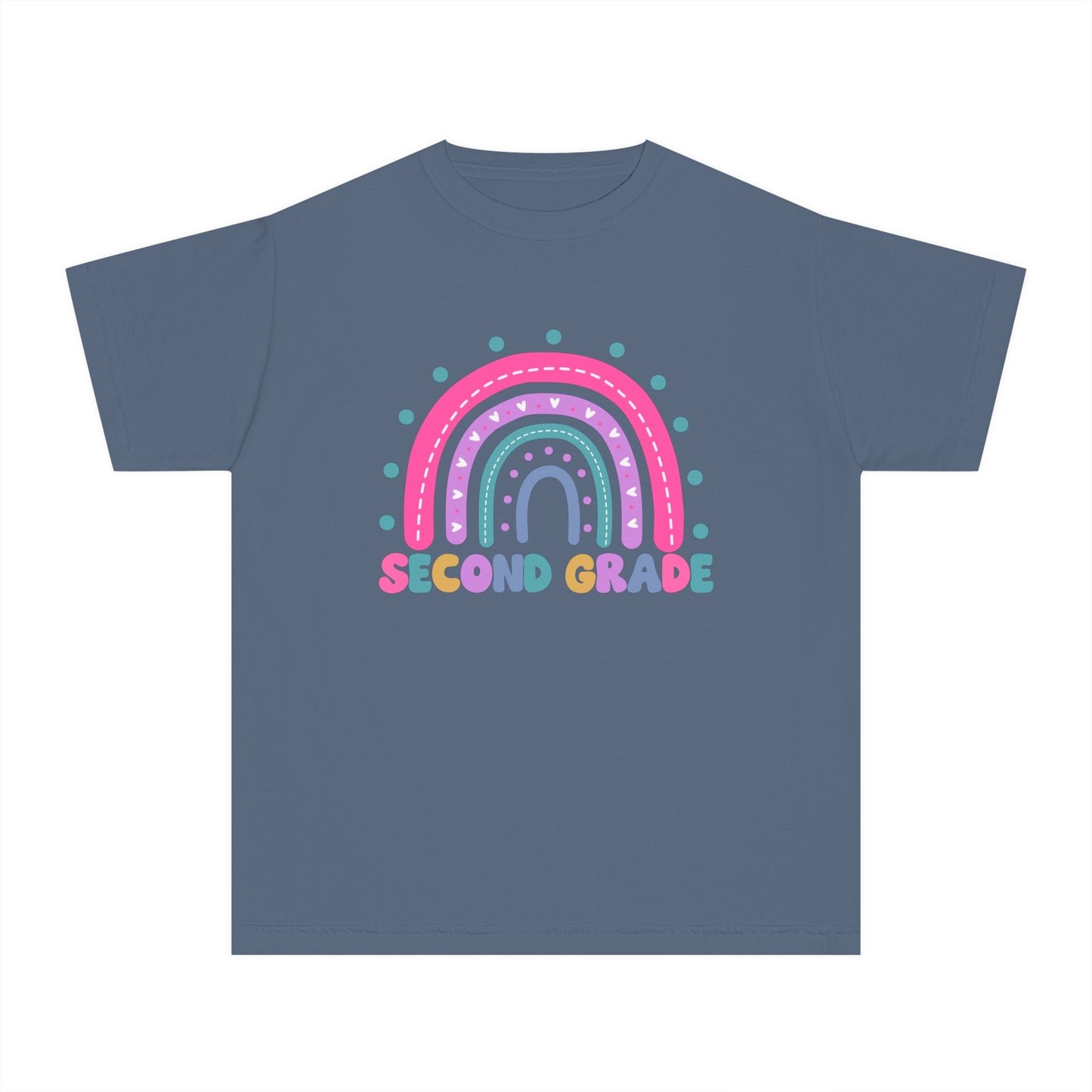 *Youth SECOND Grade Rainbow Tee *8 Colors (XS-XL)