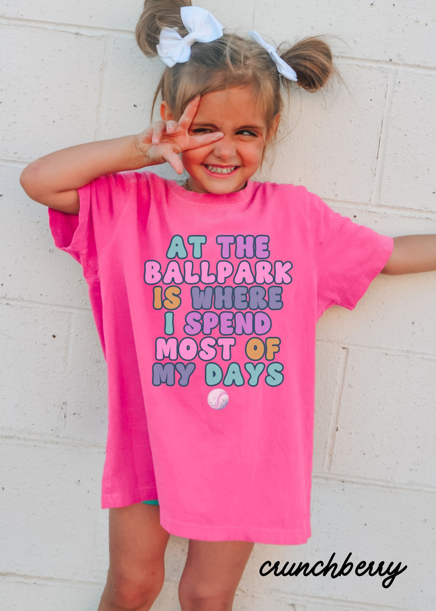 *Youth At the Ballpark Tee *5 Colors (XS-XL)