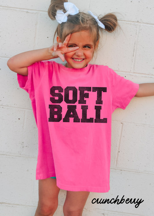 *Youth SOFTBALL University Tee *8 Colors (XS-XL)