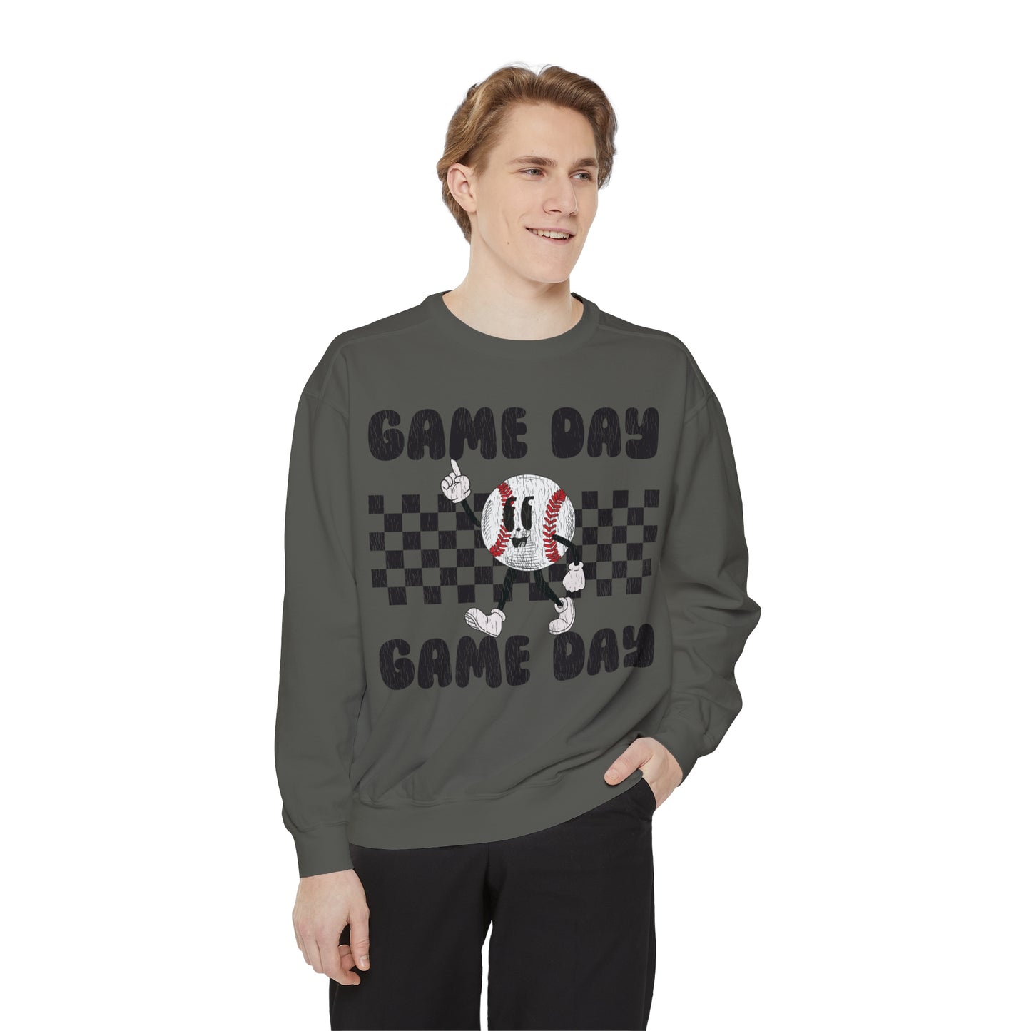 *Game Day Baseball Mascot Comfort Colors Sweatshirt (S-2X)