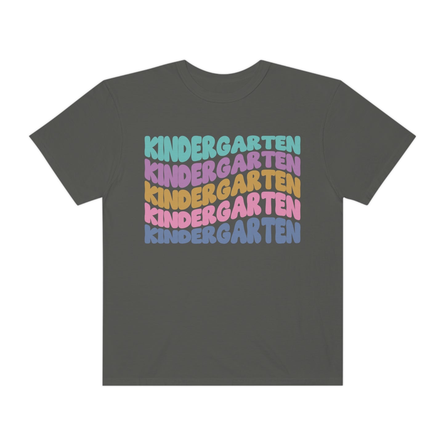 *Personalized KINDERGARTEN Grade Wavy Tee *8 Colors (S-4X)