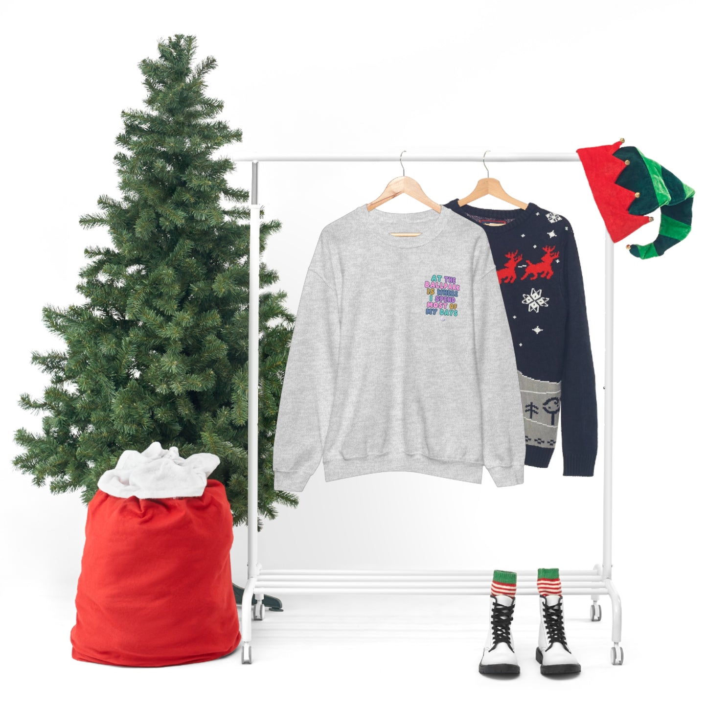 *At the Ballpark Sweatshirt Back Print *5 Colors (S-5X)
