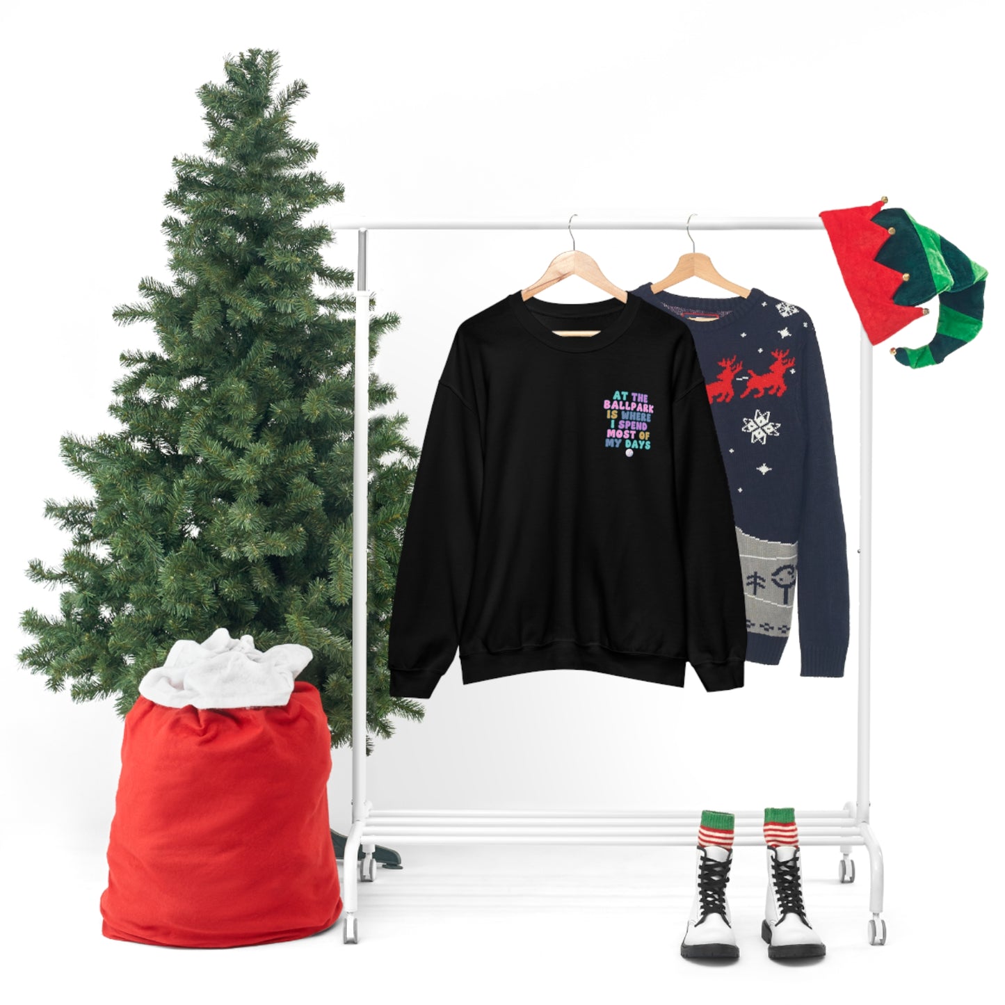 *At the Ballpark Sweatshirt Back Print *5 Colors (S-5X)