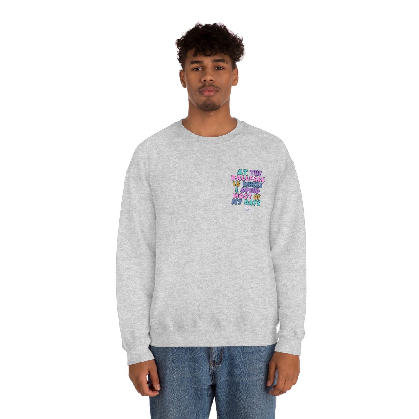 *At the Ballpark Sweatshirt Back Print *5 Colors (S-5X)