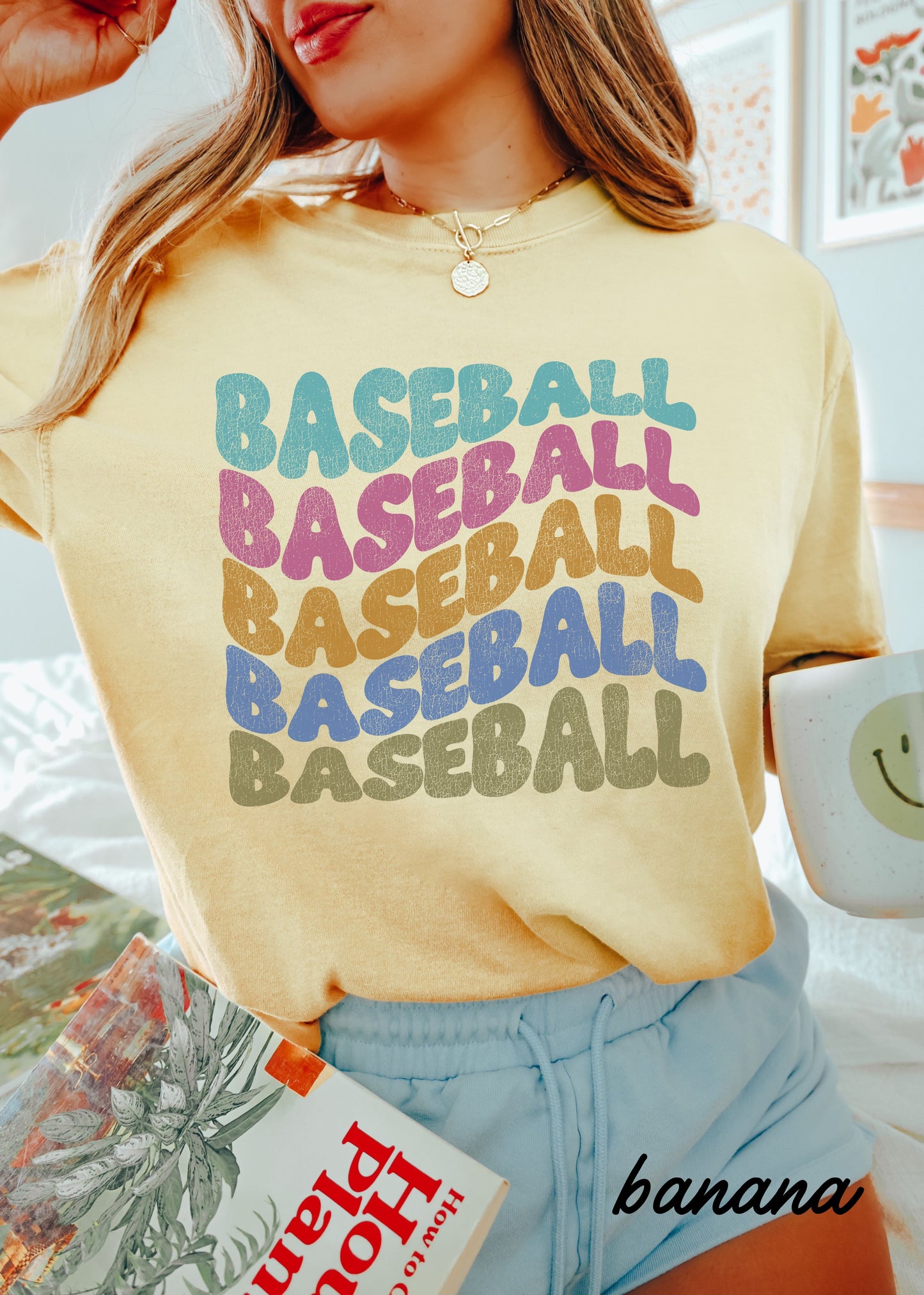 *Baseball Wavy Tee *10 Colors (S-4X)