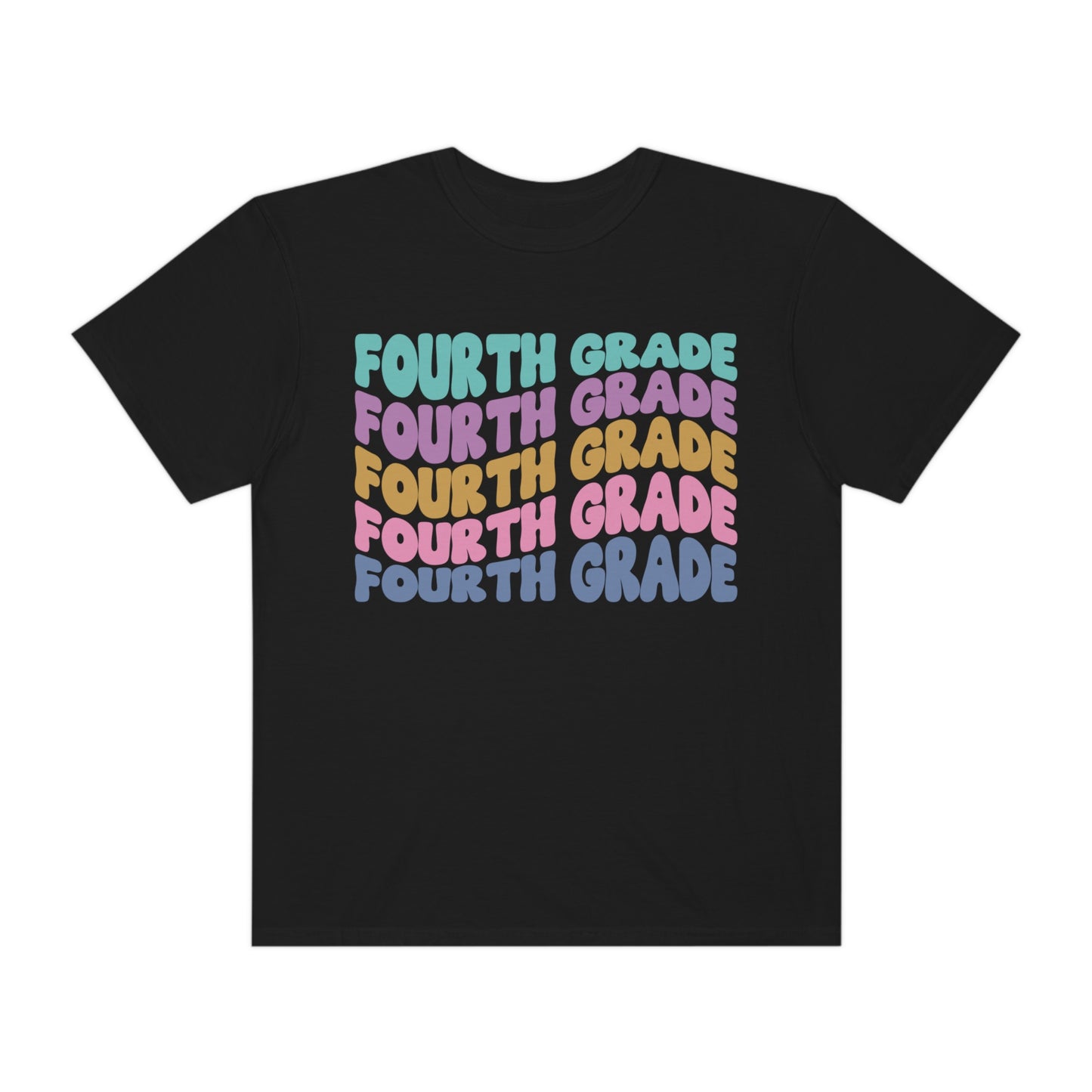 *Personalized FOURTH Grade Wavy Tee *8 Colors (S-4X)