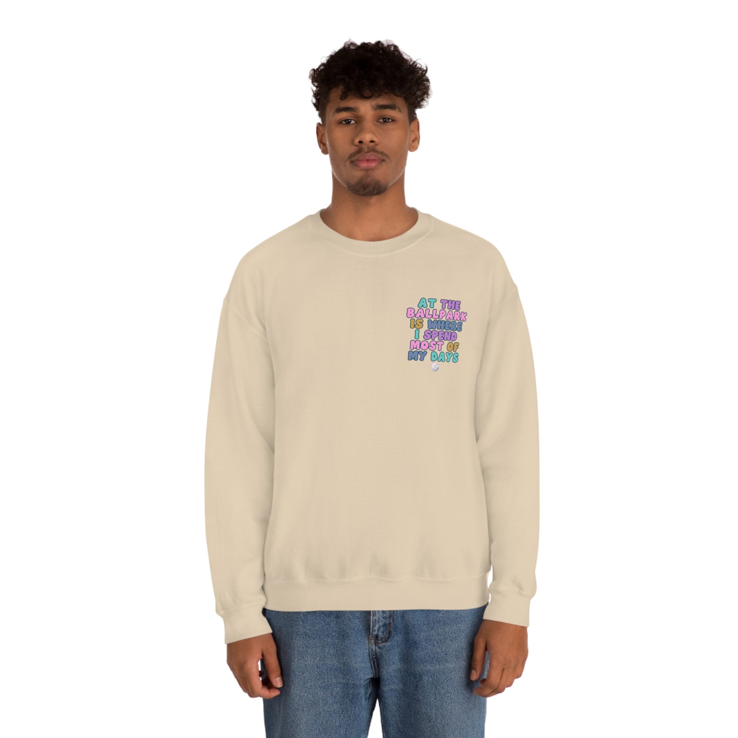 *At the Ballpark Sweatshirt Back Print *5 Colors (S-5X)