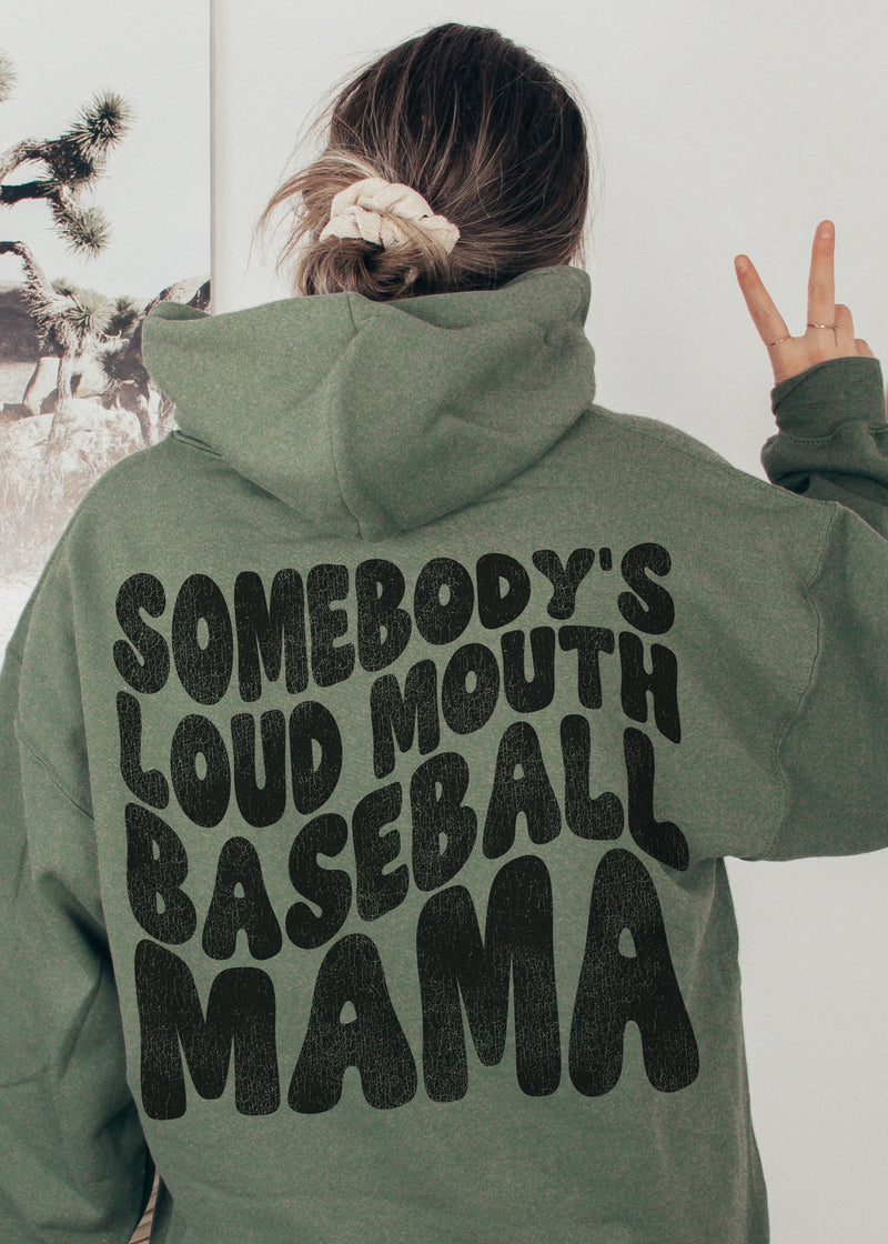 *Loud Mouth Baseball Mama Hoodie *9 Colors (S-5X)