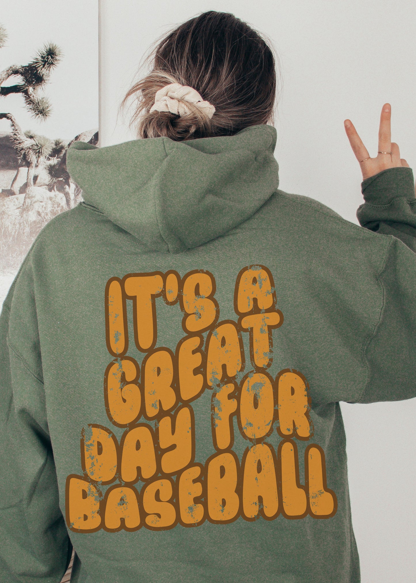 *PERSONALIZED Great Day for Baseball Hoodie *6 Colors (S-5X)