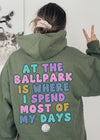 *At the Ballpark Back Print Hoodie *6 Colors (S-5X)